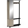 Vestiaire d'entrée - Chene Kronberg / Noir - L108,4 x P33,9 x H183,8