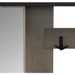 Vestiaire d'entrée - Chene Kronberg / Noir - L108,4 x P33,9 x H183,8