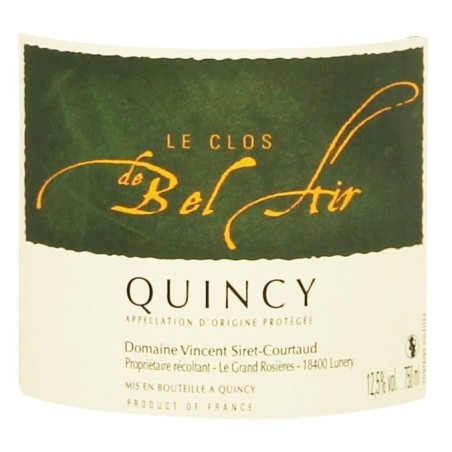 Clos Bel Air Quincy - Vin blanc de la Loire 2023