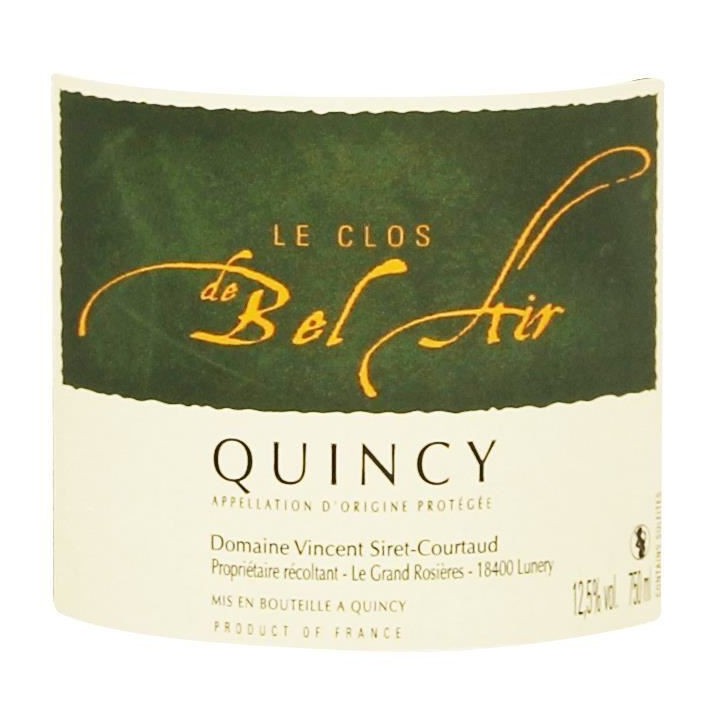 Clos Bel Air Quincy - Vin blanc de la Loire 2023