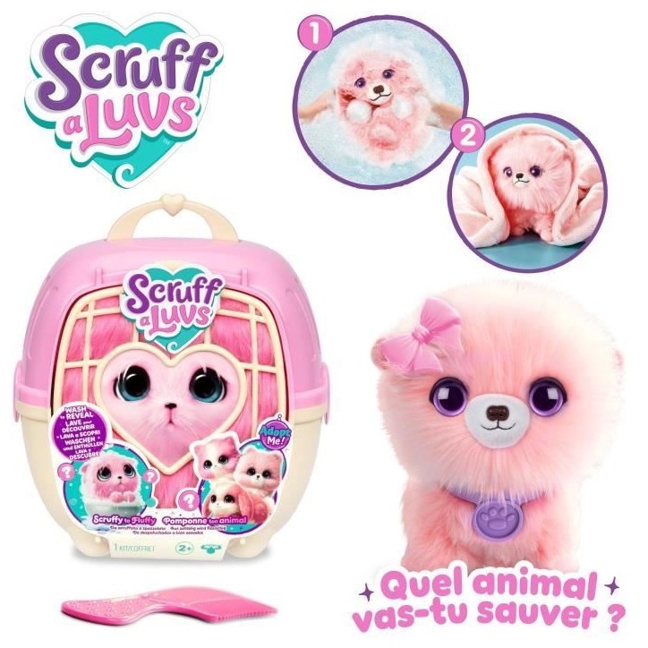 Animaux en peluche - SCRUFF A LUVS - Boule de poils - Rose Animaux en peluche - SCRUFF A LUVS - Boule de poils - Rose
