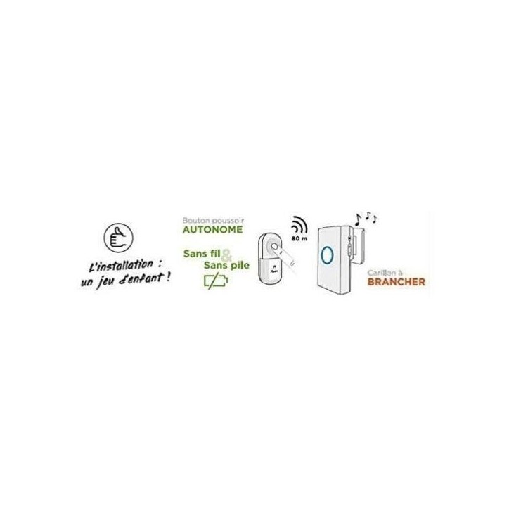 Carillon enfichable sans fil sans pile - OneBell 80 Eco - SCS SENTINEL Carillon enfichable sans fil sans pile - OneBell 80 Eco - SCS SENTINEL