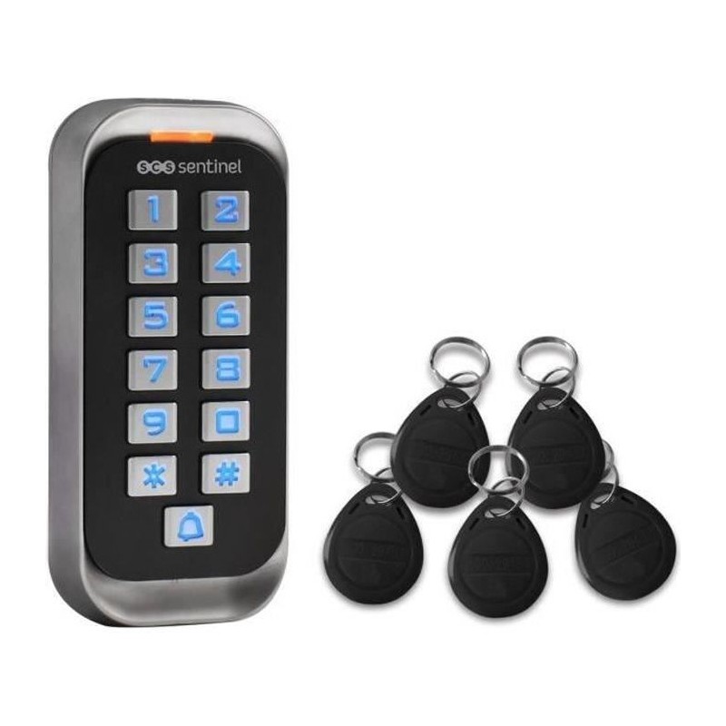 SCS Clavier de codage avec badges 12V - CodeAccess RFID SCS Clavier de codage avec badges 12V - CodeAccess RFID