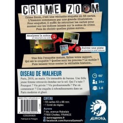 Crime Zoom : Oiseau de Malheur - Asmodee - Jeu d'enquete - Des 14 ans