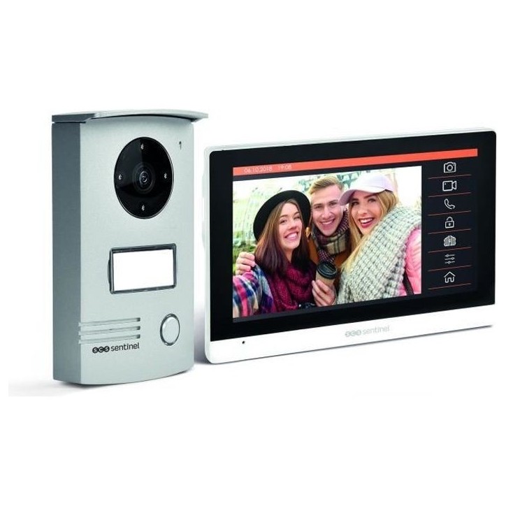 Interphone vidéo filaire SCS SENTINEL VisioDoor 7+ - écran tactile 7 - vision nocturne - Garantie 5 ans