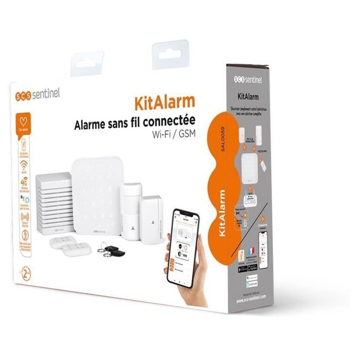 Alarme sans fil connectée Wi-Fi et GSM 4G - KitAlarm - SCS SENTINEL Alarme sans fil connectée Wi-Fi et GSM 4G - KitAlarm - SCS SENTINEL