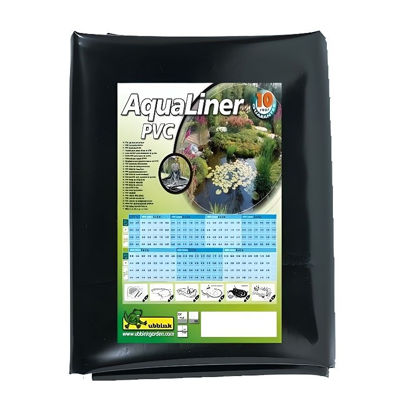 Ubbink Bâche pour bassin de jardin / étang en PVC 6 * 7 metres Noir