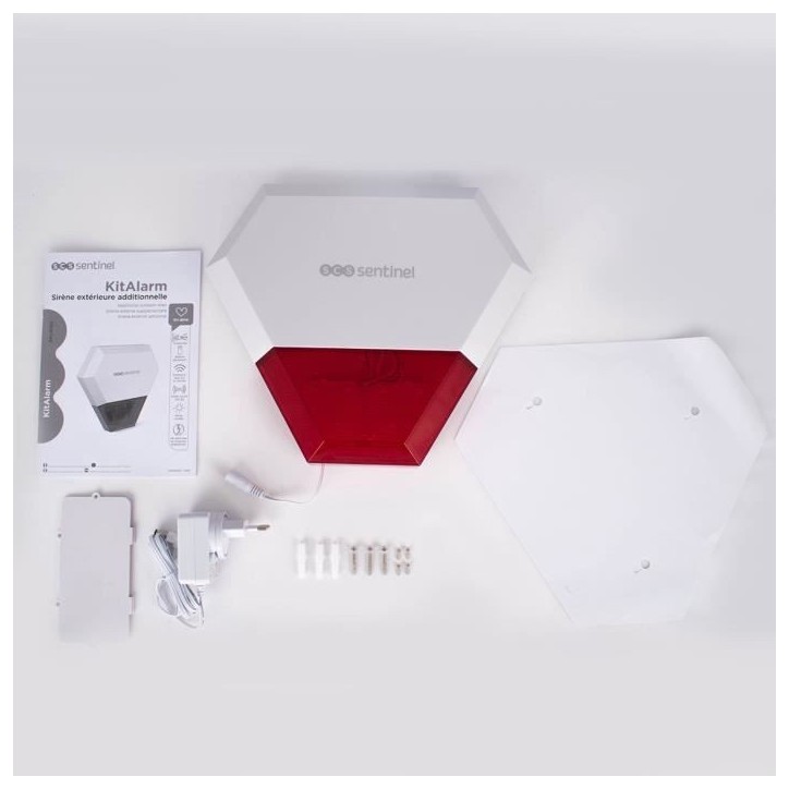 Sirene extérieure filaire additionnelle KitAlarm - SCS SENTINEL - Portée 80m - Alerte sonore et lumineuse Sirene extérieure filaire additionnelle KitAlarm - SCS SENTINEL - Portée 80m - Alerte sonore et lumineuse