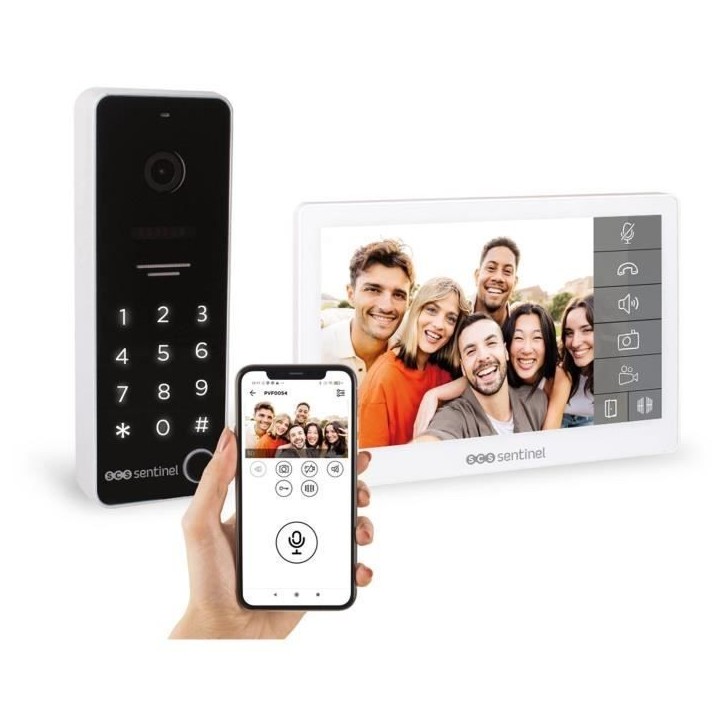 Interphone vidéo connecté avec clavier a code - SCS SENTINEL - CodeVisio Wi-Fi - 6 mélodies