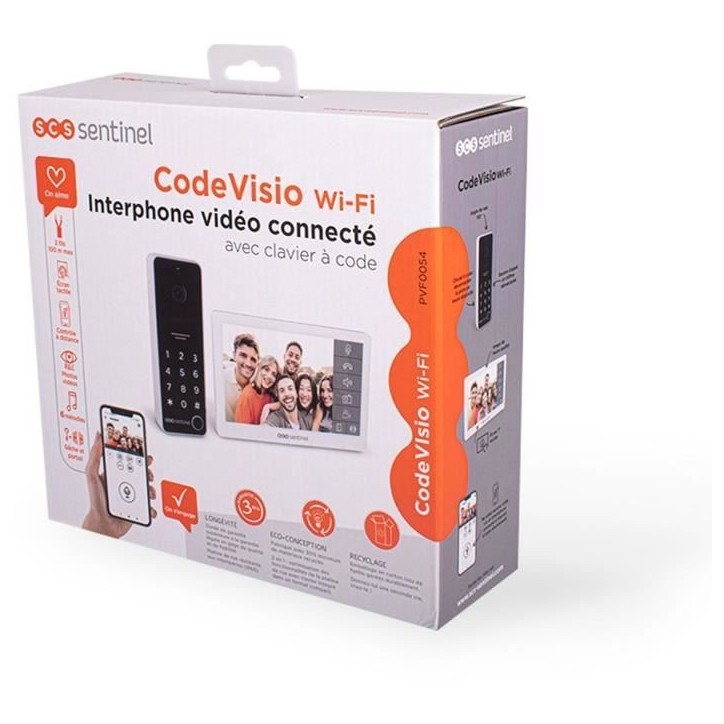 Interphone vidéo connecté avec clavier a code - SCS SENTINEL - CodeVisio Wi-Fi - 6 mélodies