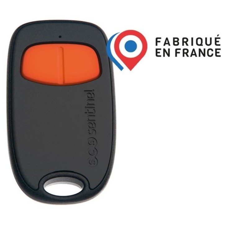 Télécommande 2 canaux - SCS SENTINEL - SimplyControl - Orange, portée 40m, fréquence 433.92 MHz, pile lithium CR2032 incluse Télécommande 2 canaux - SCS SENTINEL - SimplyControl - Orange, portée 40m, fréquence 433.92 MHz, pile lithium CR2032 incluse