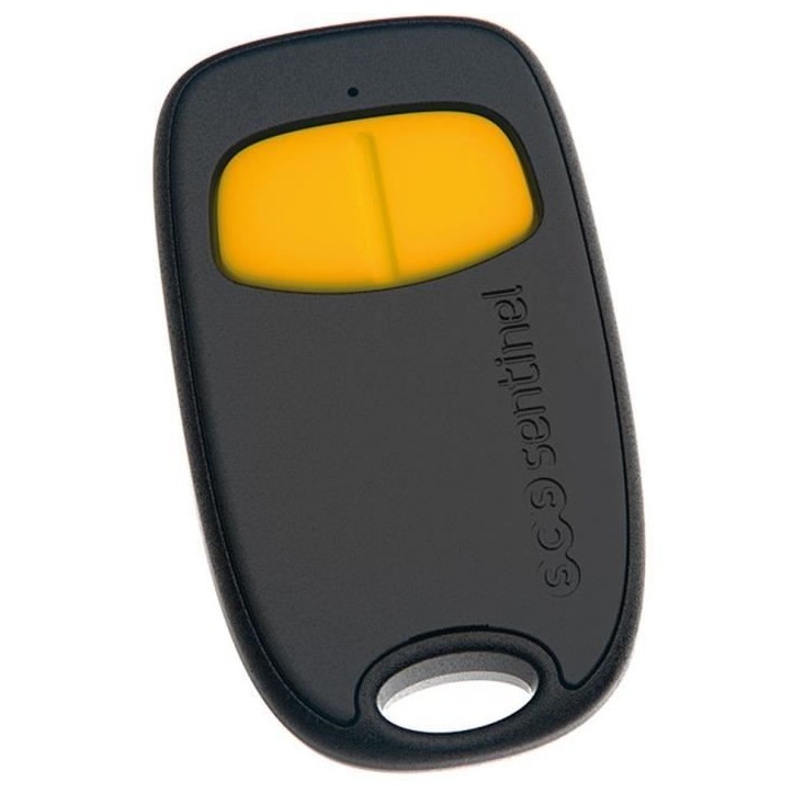 Télécommande 2 canaux - SCS SENTINEL - SimplyControl - Jaune, portée 40m, fréquence 433.92 MHz, pile lithium CR2032 incluse Télécommande 2 canaux - SCS SENTINEL - SimplyControl - Jaune, portée 40m, fréquence 433.92 MHz, pile lithium CR2032 incluse