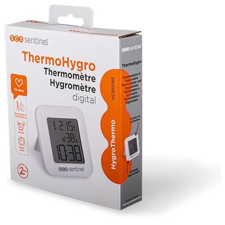Thermometre-hygrometre - SCS SENTINEL - ThermoHygro - Intérieur - Affichage heure, alarme, hygrométrie, température Thermometre-hygrometre - SCS SENTINEL - ThermoHygro - Intérieur - Affichage heure, alarme, hygrométrie, température