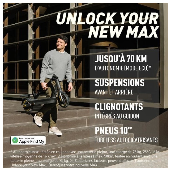 Trottinette électrique Ninebot Max G2 E Clignotants intégrés powered by Segway