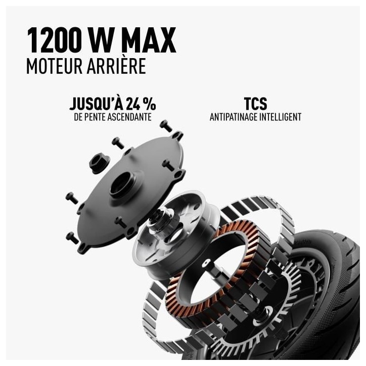 Trottinette électrique - SEGWAY - F3 Pro E - 1200 W - 10 Trottinette électrique - SEGWAY - F3 Pro E - 1200 W - 10