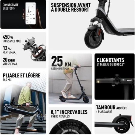 Trottinette électrique - SEGWAY - E2 E II - 450 W - 8,1