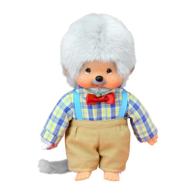 Peluche Monchhichi Papi 20 cm - BANDAI - Pour Enfant Garçon - Gamme P Peluche Monchhichi Papi 20 cm - BANDAI - Pour Enfant Garçon - Gamme P