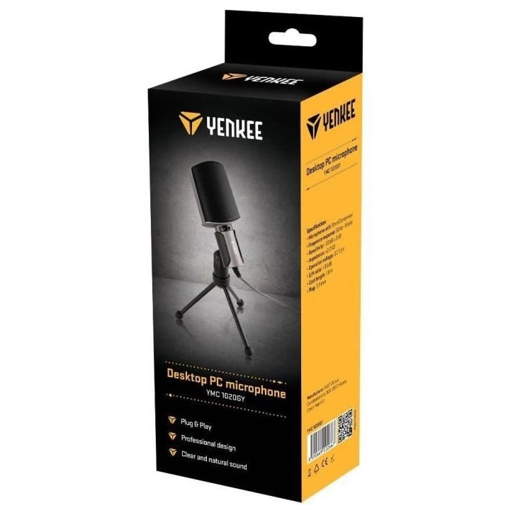 Microphone pour PC de bureau - YENKEE - YMC 1020GY
