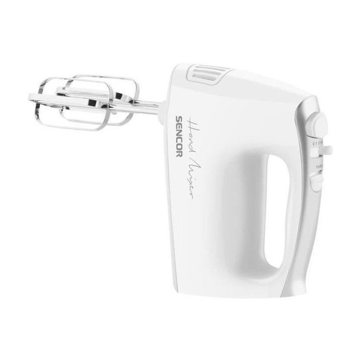 Batteur a main - SENCOR - SHM 5206WH-EUE3 - 500W - 5 niveaux de vitesse - Fonction turbo