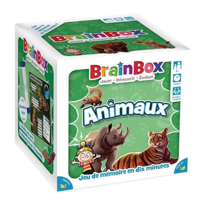 Jeu de société - BrainBox - Animaux - Jeu d'observation et de mémoi Jeu de société - BrainBox - Animaux - Jeu d'observation et de mémoi