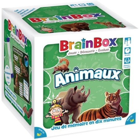 Jeu de société - BrainBox - Animaux - Jeu d'observation et de mémoi