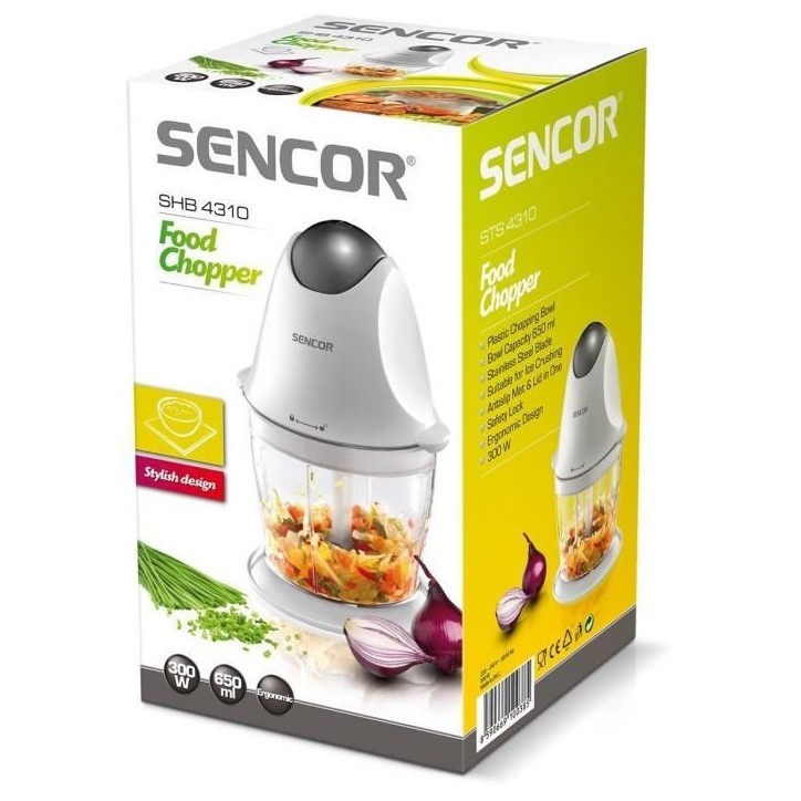 Hachoir - SENCOR - SHB 4310 - Bol 650 ml- 300 W - Argent Hachoir - SENCOR - SHB 4310 - Bol 650 ml- 300 W - Argent