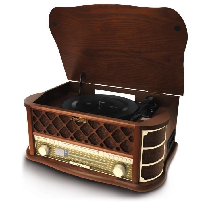 Platine rétro - SENCOR - STT 016 - 6 W - Lecteur CD/cassettes - USB - Marron Platine rétro - SENCOR - STT 016 - 6 W - Lecteur CD/cassettes - USB - Marron