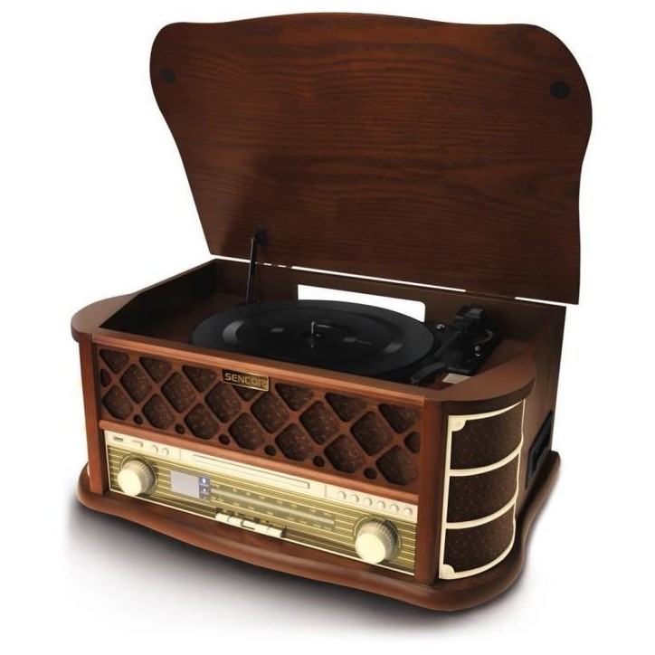 Platine rétro - SENCOR - STT 016 - 6 W - Lecteur CD/cassettes - USB - Marron Platine rétro - SENCOR - STT 016 - 6 W - Lecteur CD/cassettes - USB - Marron