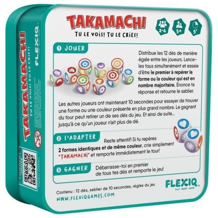 Asmodee - Takamachi - Jeu de dés - Observation et rapidité - Moins de 30 min - Des 5ans