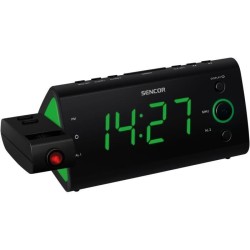 Radio-réveil - SENCOR - SRC 330 GN - Ecran LED 1,2? vert - Tuner FM -