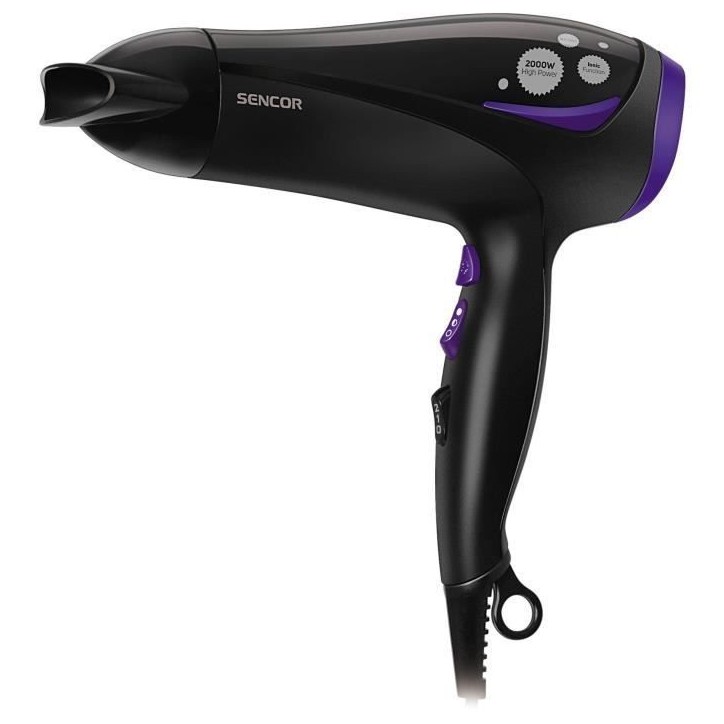 Seche-cheveux ionique - SENCOR - SHD 108VT - 2000 W - 2 vitesses - Noir