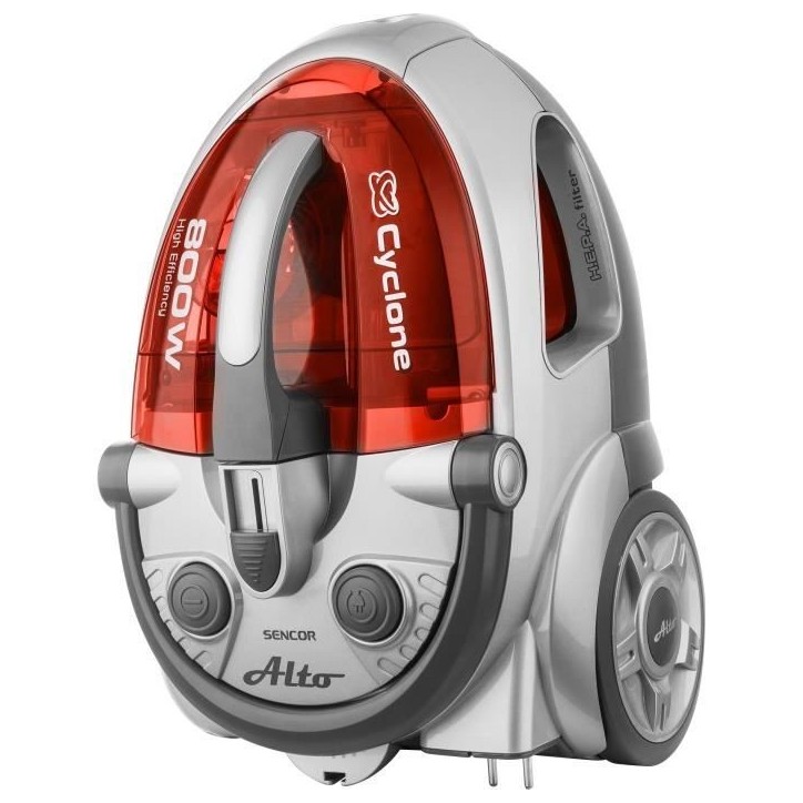 Aspirateur sans sac - SENCOR - SVC 730RD-EUE2 - Moteur ECO 800 W - 76 dBA - 1,5 L - Systeme Cyclone - Argent / Rouge Aspirateur sans sac - SENCOR - SVC 730RD-EUE2 - Moteur ECO 800 W - 76 dBA - 1,5 L - Systeme Cyclone - Argent / Rouge