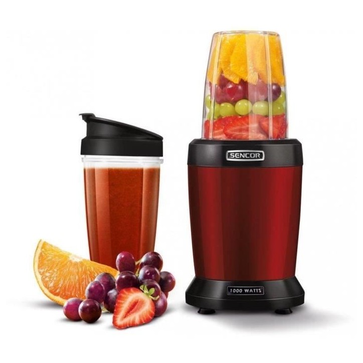 Bol mixeur blender - SENCOR - SNB 4301RD - 1000 Watt - Rouge Bol mixeur blender - SENCOR - SNB 4301RD - 1000 Watt - Rouge