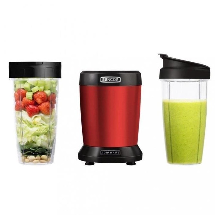 Bol mixeur blender - SENCOR - SNB 4301RD - 1000 Watt - Rouge Bol mixeur blender - SENCOR - SNB 4301RD - 1000 Watt - Rouge