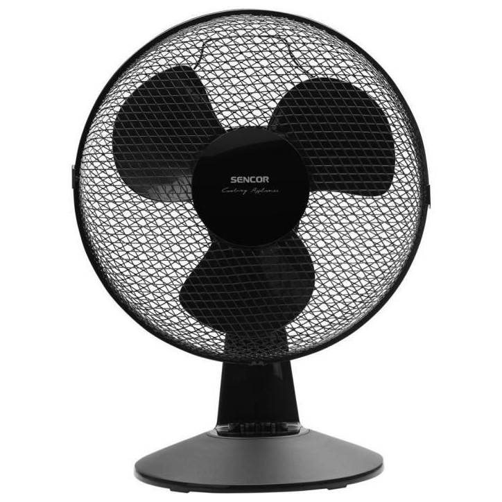 Ventilateur de bureau - Sencor - SFE 3011BK - 3 vitesses - Oscillation 90° - 30 cm de diametre Ventilateur de bureau - Sencor - SFE 3011BK - 3 vitesses - Oscillation 90° - 30 cm de diametre