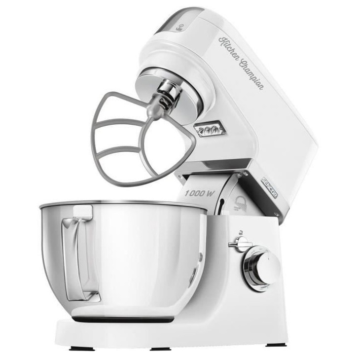 Robot pâtissier Sencor Kitchen Champion STM 6350WH - 1000 Watt - Blanc - 8 présélections - Bol 4.5L Robot pâtissier Sencor Kitchen Champion STM 6350WH - 1000 Watt - Blanc - 8 présélections - Bol 4.5L