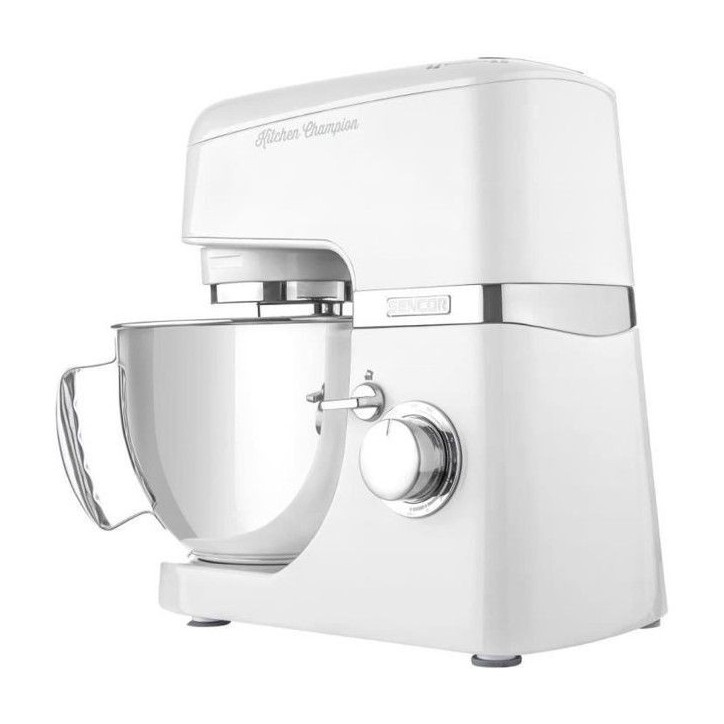 Robot pâtissier Sencor Kitchen Champion STM 6350WH - 1000 Watt - Blanc - 8 présélections - Bol 4.5L Robot pâtissier Sencor Kitchen Champion STM 6350WH - 1000 Watt - Blanc - 8 présélections - Bol 4.5L