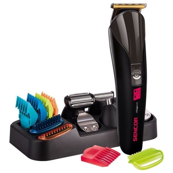 Tondeuse a cheveux - SENCOR - SHP 7411BK - 12 accessoires - Rechargeable - Noir