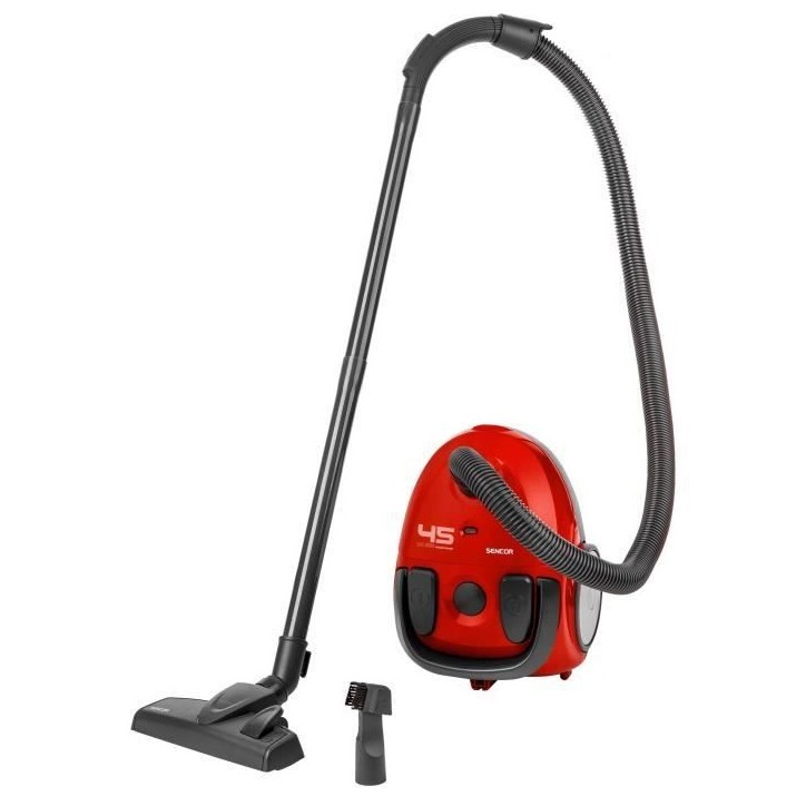 Aspirateur traîneau avec sac - SENCOR - SVC 45RD-EUE3 - Moteur ECO 850 W - 79 dBA - 1,5 L - Rouge Aspirateur traîneau avec sac - SENCOR - SVC 45RD-EUE3 - Moteur ECO 850 W - 79 dBA - 1,5 L - Rouge