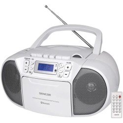 Lecteur CD / Casettes - SENCOR - SPT 3907 W - 4 W - Bluetooth - Blanc