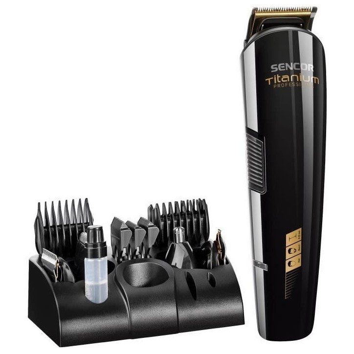 Tondeuse a cheveux professionnelle - SENCOR - SHP 8305BK - 12 accessoires - Noir Tondeuse a cheveux professionnelle - SENCOR - SHP 8305BK - 12 accessoires - Noir