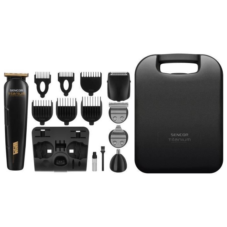 Tondeuse a cheveux professionnelle - SENCOR - SHP 8305BK - 12 accessoires - Noir Tondeuse a cheveux professionnelle - SENCOR - SHP 8305BK - 12 accessoires - Noir