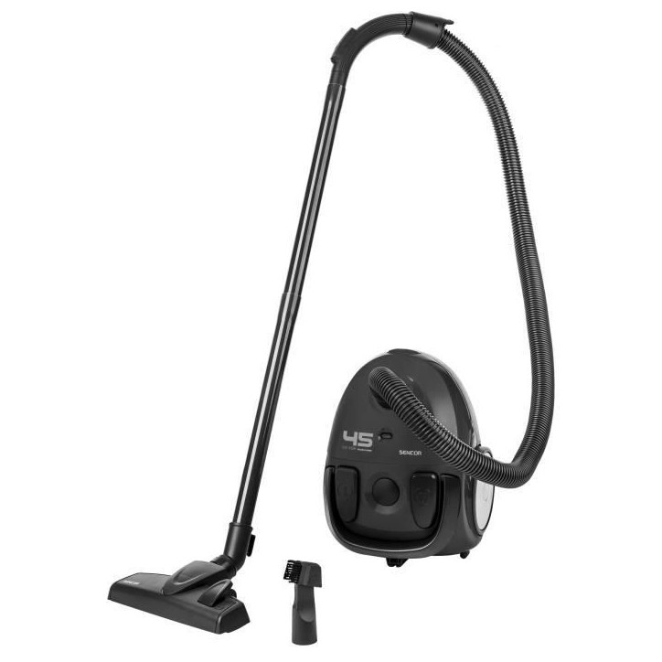 Aspirateur traîneau avec sac - SENCOR - SVC 45BK-EUE3 - Moteur ECO 850 W - 79 dBA - 1,5 L - Noir Aspirateur traîneau avec sac - SENCOR - SVC 45BK-EUE3 - Moteur ECO 850 W - 79 dBA - 1,5 L - Noir