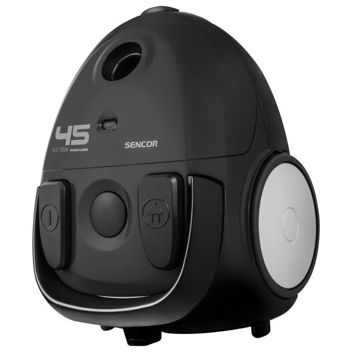 Aspirateur traîneau avec sac - SENCOR - SVC 45BK-EUE3 - Moteur ECO 850 W - 79 dBA - 1,5 L - Noir Aspirateur traîneau avec sac - SENCOR - SVC 45BK-EUE3 - Moteur ECO 850 W - 79 dBA - 1,5 L - Noir