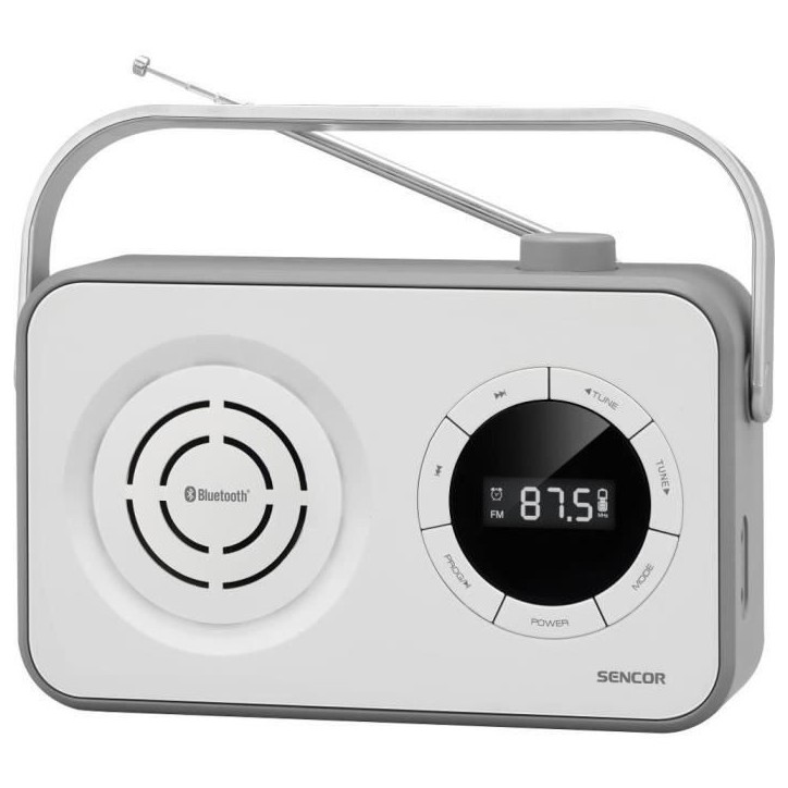 Récepteur radio portable PLL FM avec BT, USB, Micro SD et AUX - Sencor - SRD 3200 W