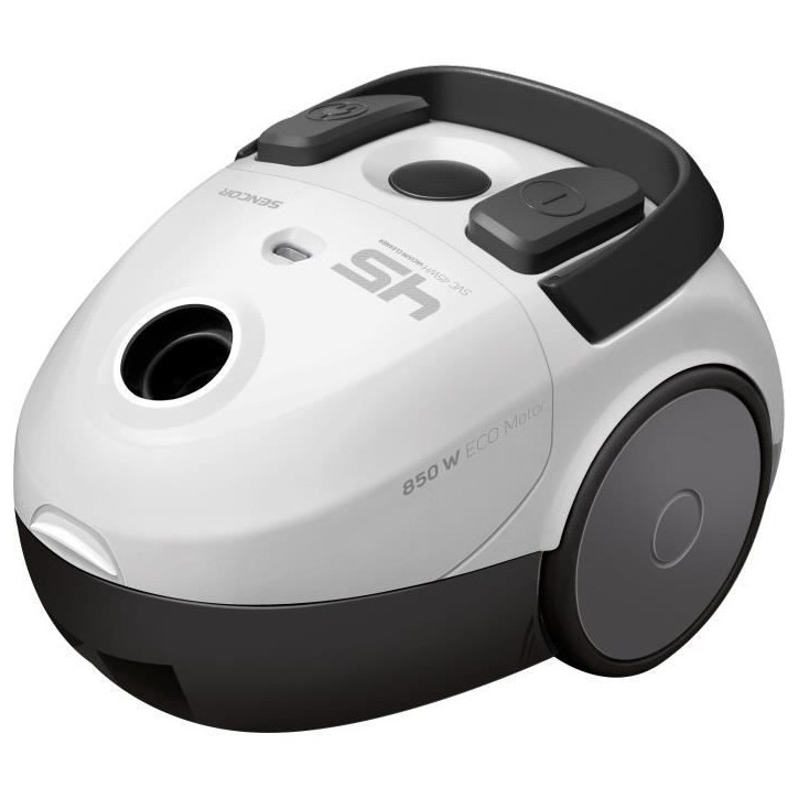 Aspirateur traîneau avec sac - SENCOR - SVC 45WH-EUE3 - Moteur ECO 850 W - 79 dBA - 1,5 L - Blanc