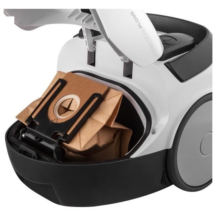 Aspirateur traîneau avec sac - SENCOR - SVC 45WH-EUE3 - Moteur ECO 850 W - 79 dBA - 1,5 L - Blanc
