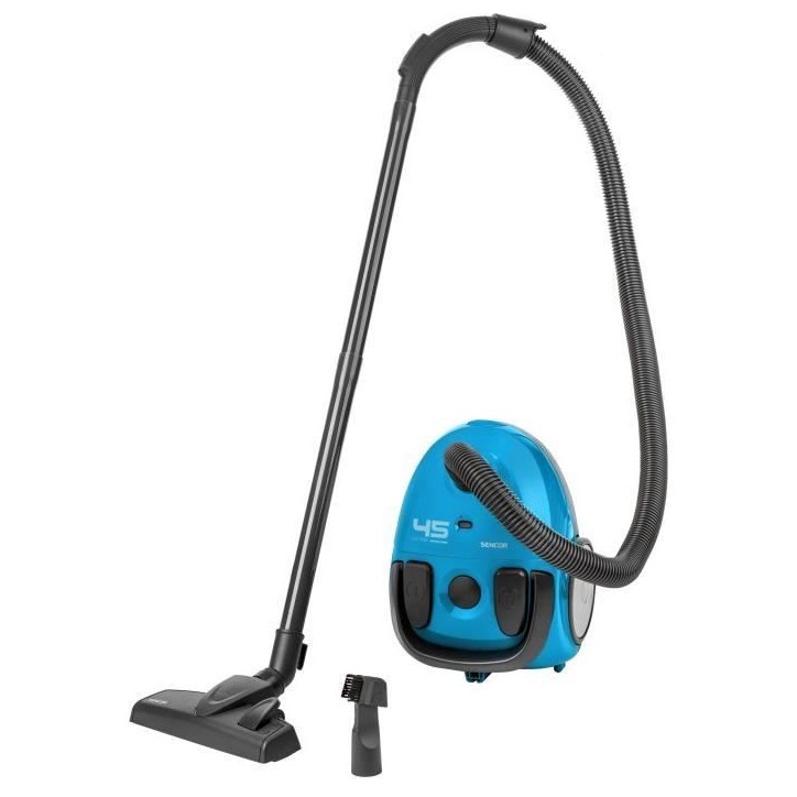 Aspirateur traîneau avec sac - SENCOR - SVC 45BL-EUE3 - Moteur ECO 850 W - 79 dBA - 1,5 L - Bleu