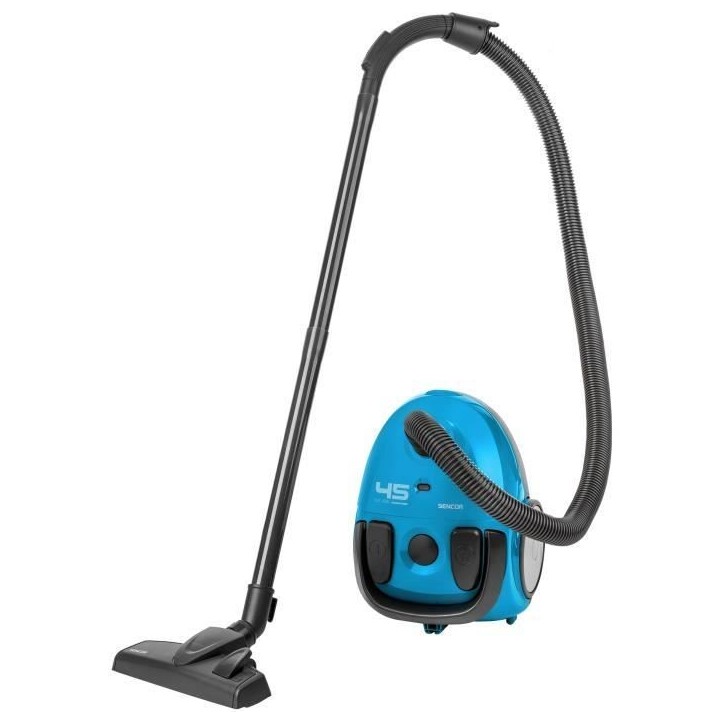 Aspirateur traîneau avec sac - SENCOR - SVC 45BL-EUE3 - Moteur ECO 850 W - 79 dBA - 1,5 L - Bleu