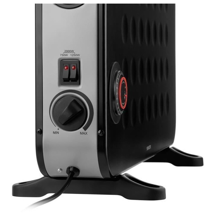 Radiateur - SENCOR - SCF 2101BK - 2000 W - 3 niveaux - Minuterie - Noir